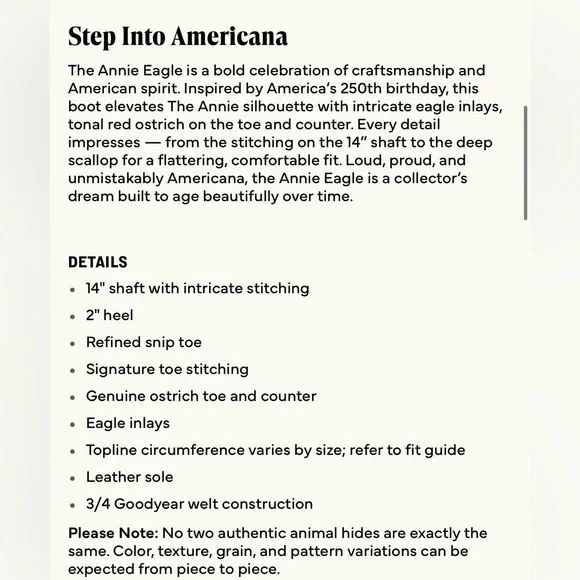 Tecovas | The Annie Eagle 🦅 🇺🇸 Barn Red Cowhide | Genuine Ostrich | 11B - Picture 8 of 17